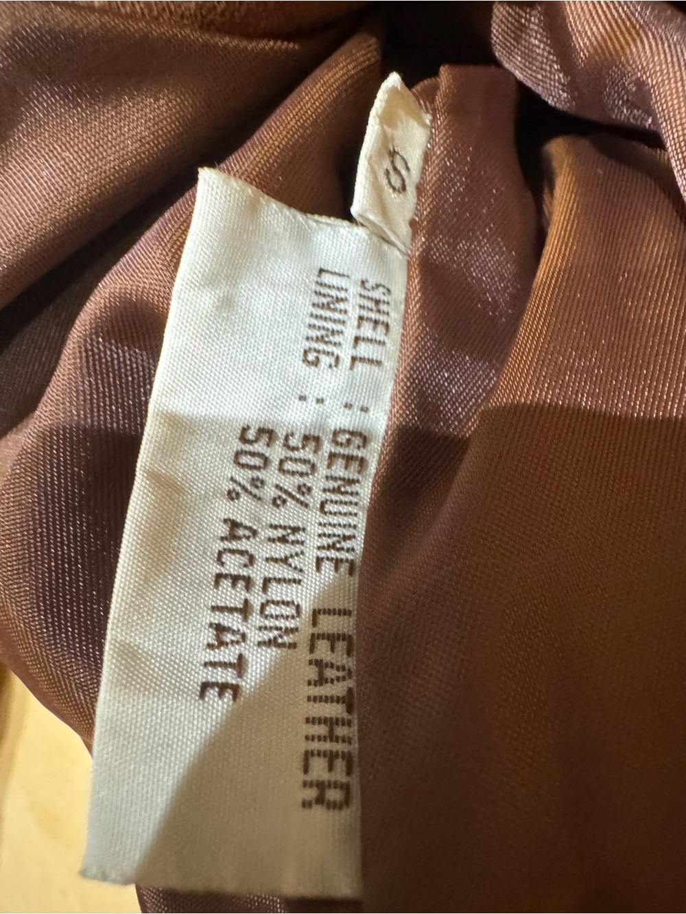 PRICE DROP: VTG, NW/OT,AUTHENTIC WINLET 1969, lined Cognac LAMBSKIN LEATHER JT,S - Picture 5 of 8